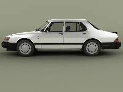 SAAB 900 4-door 3D model