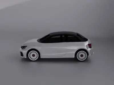 Audi A1 Quattro Low Poly Low-poly 3D model