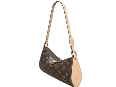 Louis Vuitton Pochette Tirette Bag Monogram Low-poly 3D model
