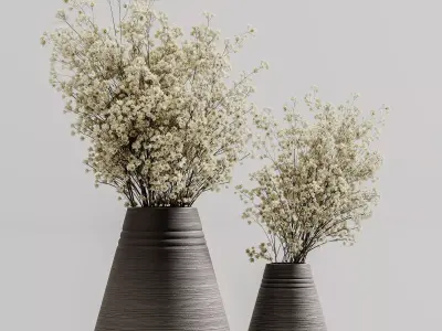 plants bouquet vase 60 3D model