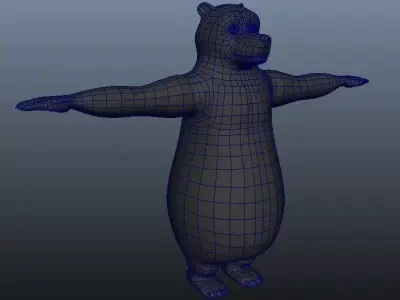 Honey Bear Low-poly 3D model