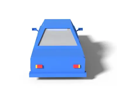 Low Poly Sedan Car Low-poly 3D model