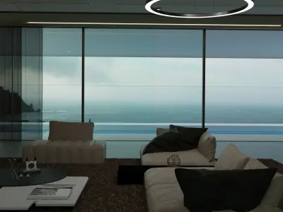 Cliff House Mordern 3D model