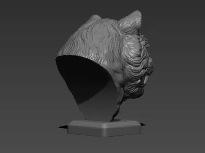 Tiger grin in Japanese style 3D print model