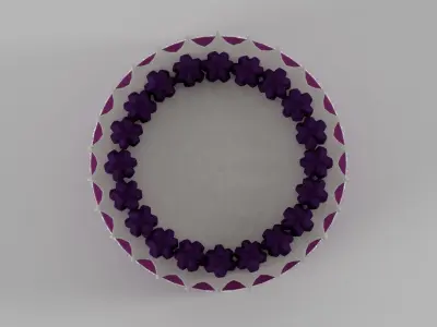 Purple Cream Cake 3D model