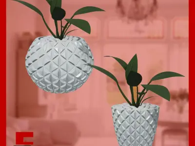 Abstract Planters Triangle Flowerpot Pot 3D print model
