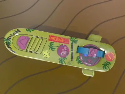 Hoverboard II Neon  Power Shock 3D model