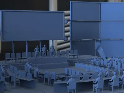 Secret conference Hall 3D model