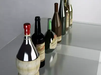 Luxury Wine Bottles MAX 2011 3D model