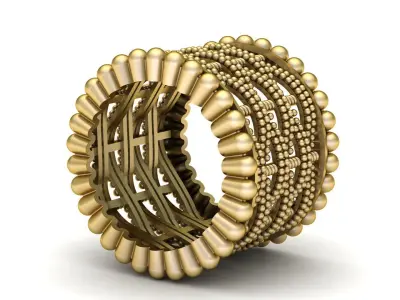Luxury Filigree Wedding Ring 3d Printable Model 3D print model