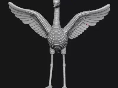 Red-crowned Crane 3D print model