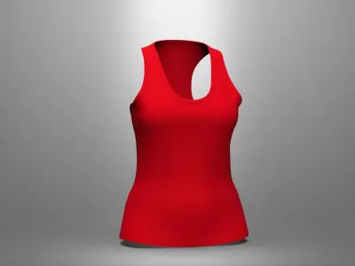 Classic Women Sport Top Women Workout Tank Top 3D model