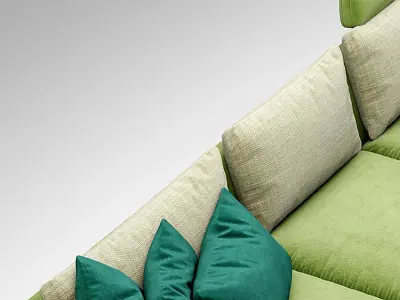 Modern sofa multi-person 3D model