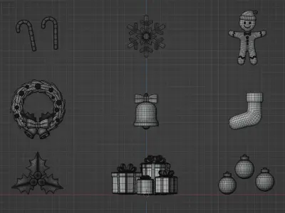 Christmas Decorations 3D model