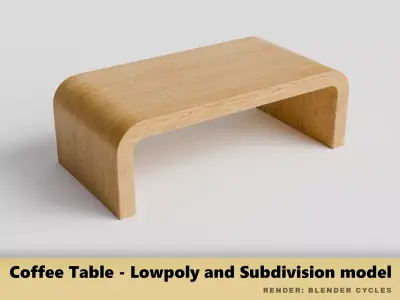 Coffee Table 02 Low-poly 3D model