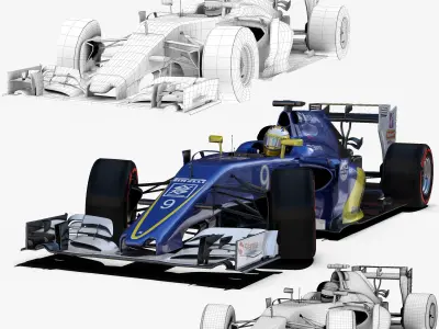 Sauber C35 Low-poly 3D model