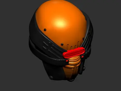 helmet high poly sculpt 3d printable  3D model 61