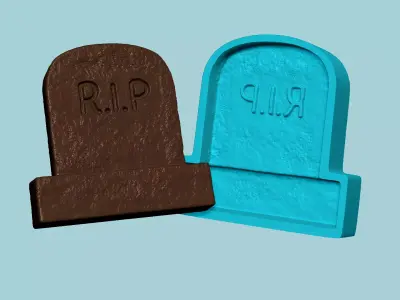 Halloween Molding A08 Tomb - Chocolate Silicone Mold 3D print model