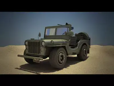 millitary jeep 3D model