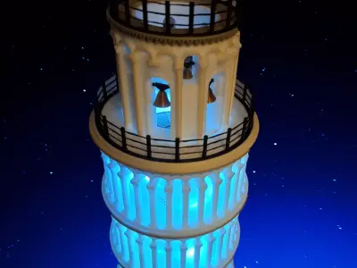 Leaning Tower of Pisa Lamp Souvenir Interior Decoration Gift 3D print model