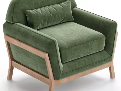 Armchair ennis Low-poly 3D model