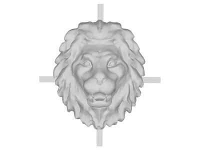 3d models of lion heads set of 7 models 3D print model