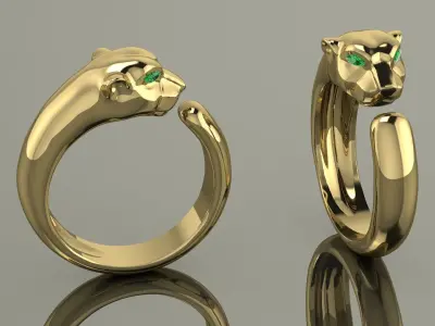 Panther RIng Gold  3D print model