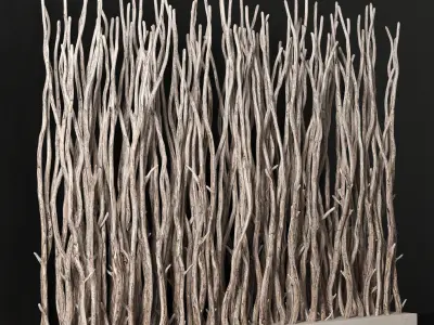 Branch folding screen decor n3 3D model