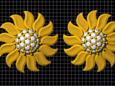 Studs Earrings 3dm file 3D print model