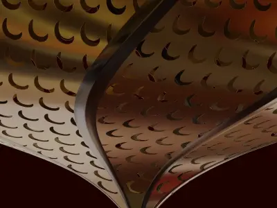 Moroccan Crescent Patterned Lamp 3D model