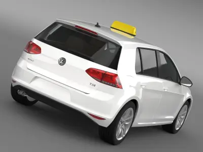 Volkswagen Golf TSI Taxi 3D model