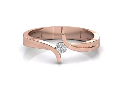STL 3DM Print Ready Women Diamond Ring Lightweight Printable  3D print model order