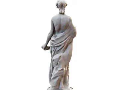 Woman Sculpture Low-poly 3D model