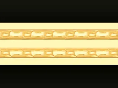 classic Baroque Rococo-style scroll carving 3D model