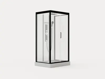 Styrsvik Shower Cubicle 215 Cm Low-poly 3D model