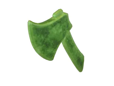 Jade Axe 001 Low-poly 3D model