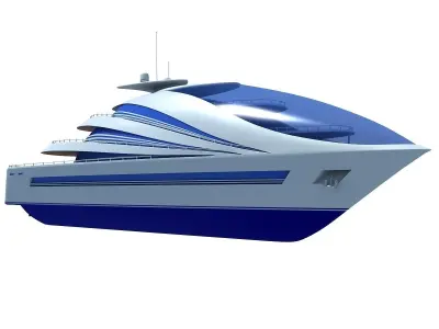 Futuristic Luxury Yacht 3 3D model