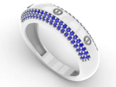Jewelry Diamond Ring Model RG87 Free 3D print model