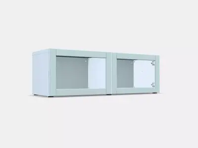 BESTA Shelf unit with glass doors 6 3D model