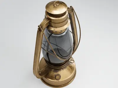 Oil Lamp Low-poly 3D model