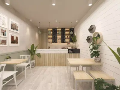 Coffee Shop Cafe 3D model