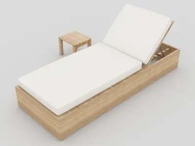 Lounge Chair Pool 3D model