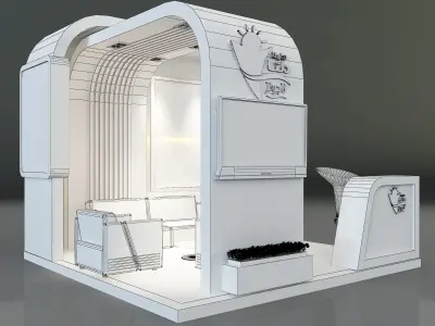 Booth Exhibition Stand a350 3D model