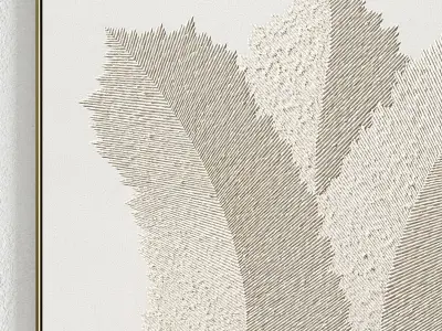 Plaster Two Photo Frame 292 Low-poly 3D model