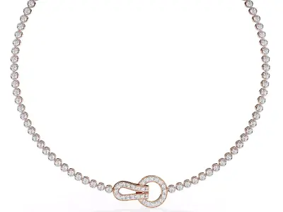 Diamond Necklace 360 animation renders 3dm stl details 3D print model