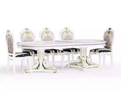 Dining table set 3D model