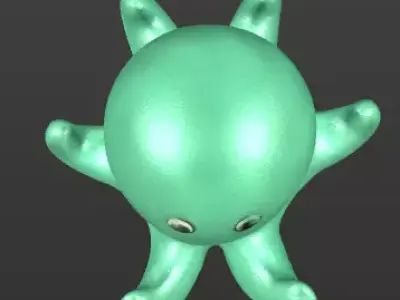 Cute Crab 3D Printable Toy Figure 3D print model