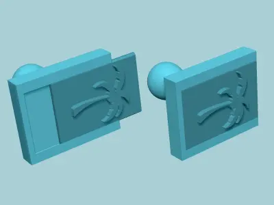 Stamp 32 - Palm Tree - Fondant Decoration Maker Toy 3D print model