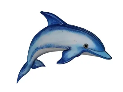 Dolphin  3D Printable Model STL  OBJ 3D print model