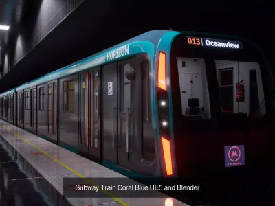 Subway Train Bundle 3D Model Collection